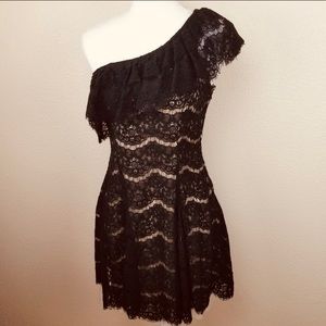 Francesca’s Collections Black Lace Dress